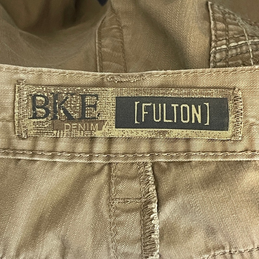 BKE Fulton Straight Leg Mens 31x31 100% Cotton Tan Khaki Pants Zip *READ - Picture 2 of 14